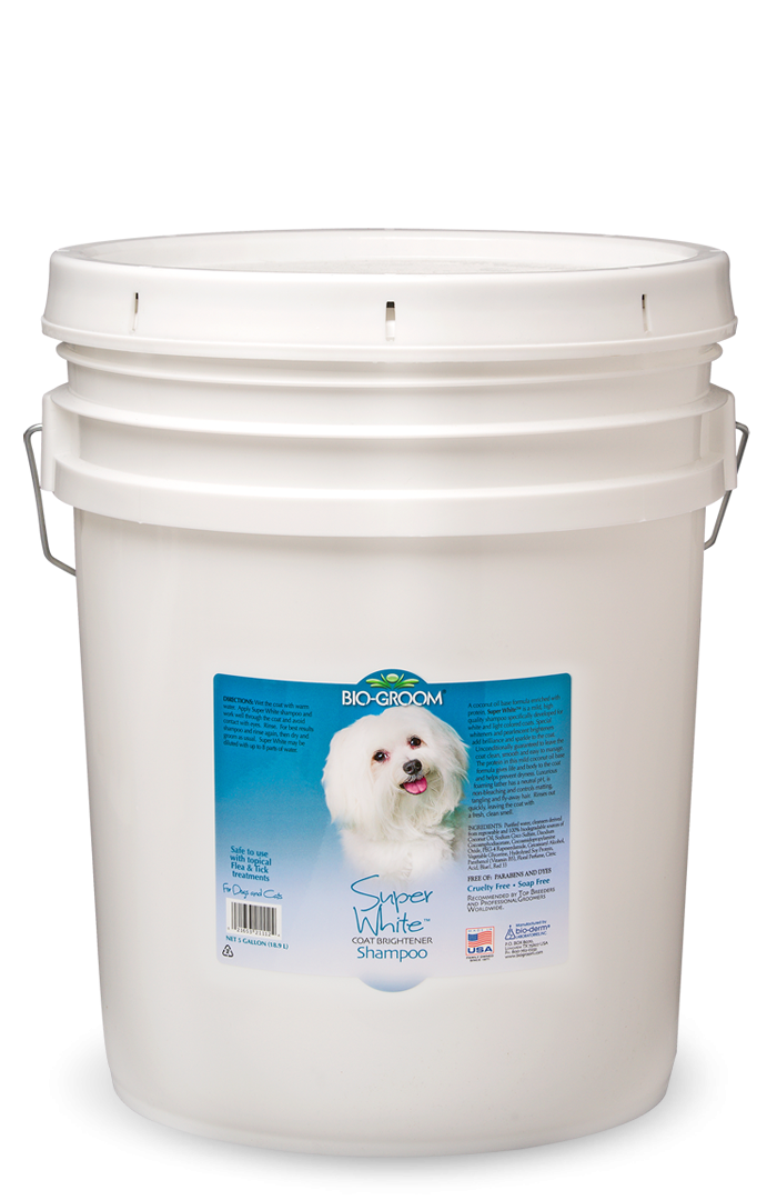 Bio-Groom Super White Шампунь для собак белого и светлых окрасов 19 литров